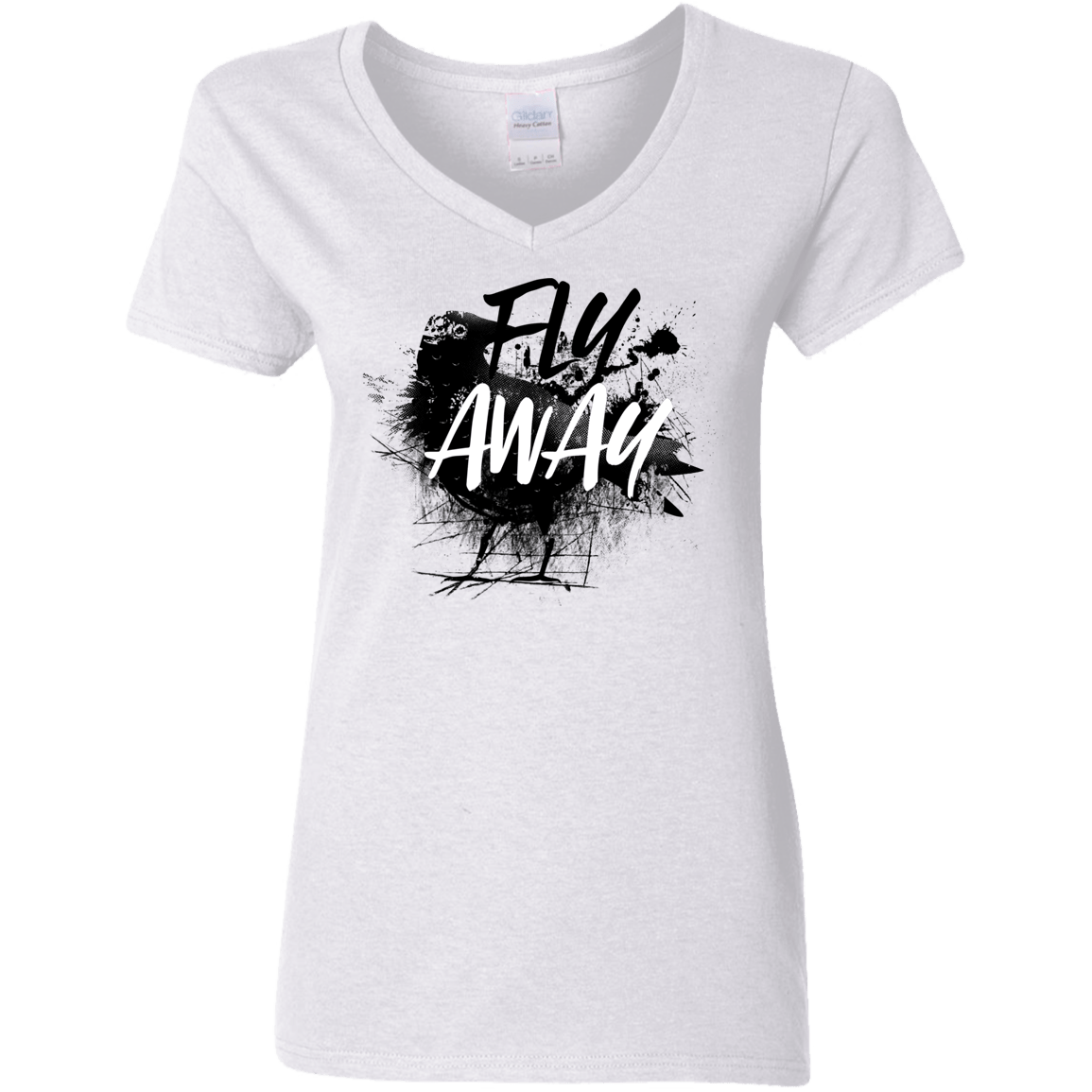 T-Shirts White / S Fly Away Women's V-Neck T-Shirt