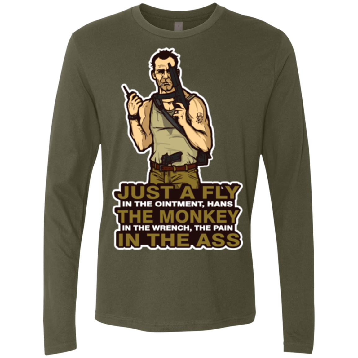 T-Shirts Military Green / Small Fly In The Ointment Men's Premium Long Sleeve