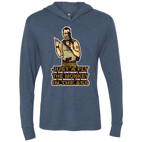 T-Shirts Indigo / X-Small Fly In The Ointment Triblend Long Sleeve Hoodie Tee