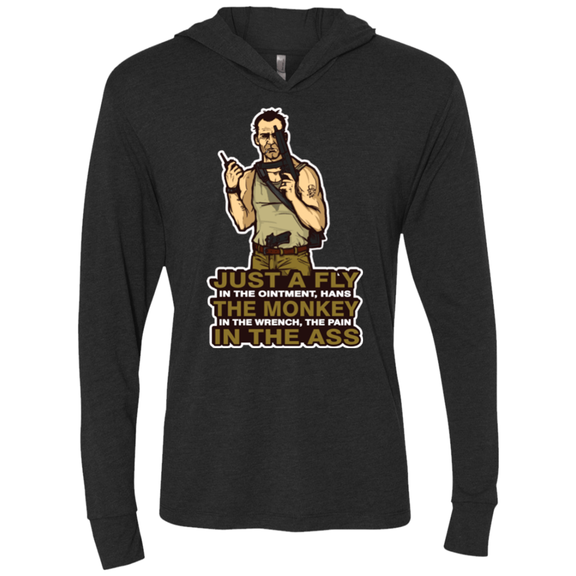 T-Shirts Vintage Black / X-Small Fly In The Ointment Triblend Long Sleeve Hoodie Tee