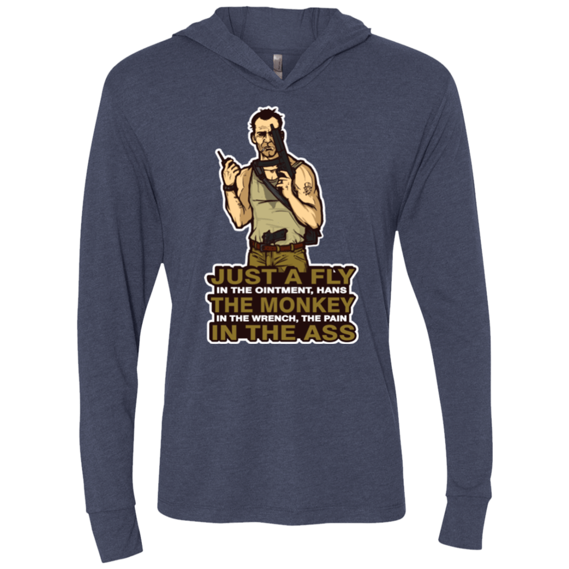 T-Shirts Vintage Navy / X-Small Fly In The Ointment Triblend Long Sleeve Hoodie Tee