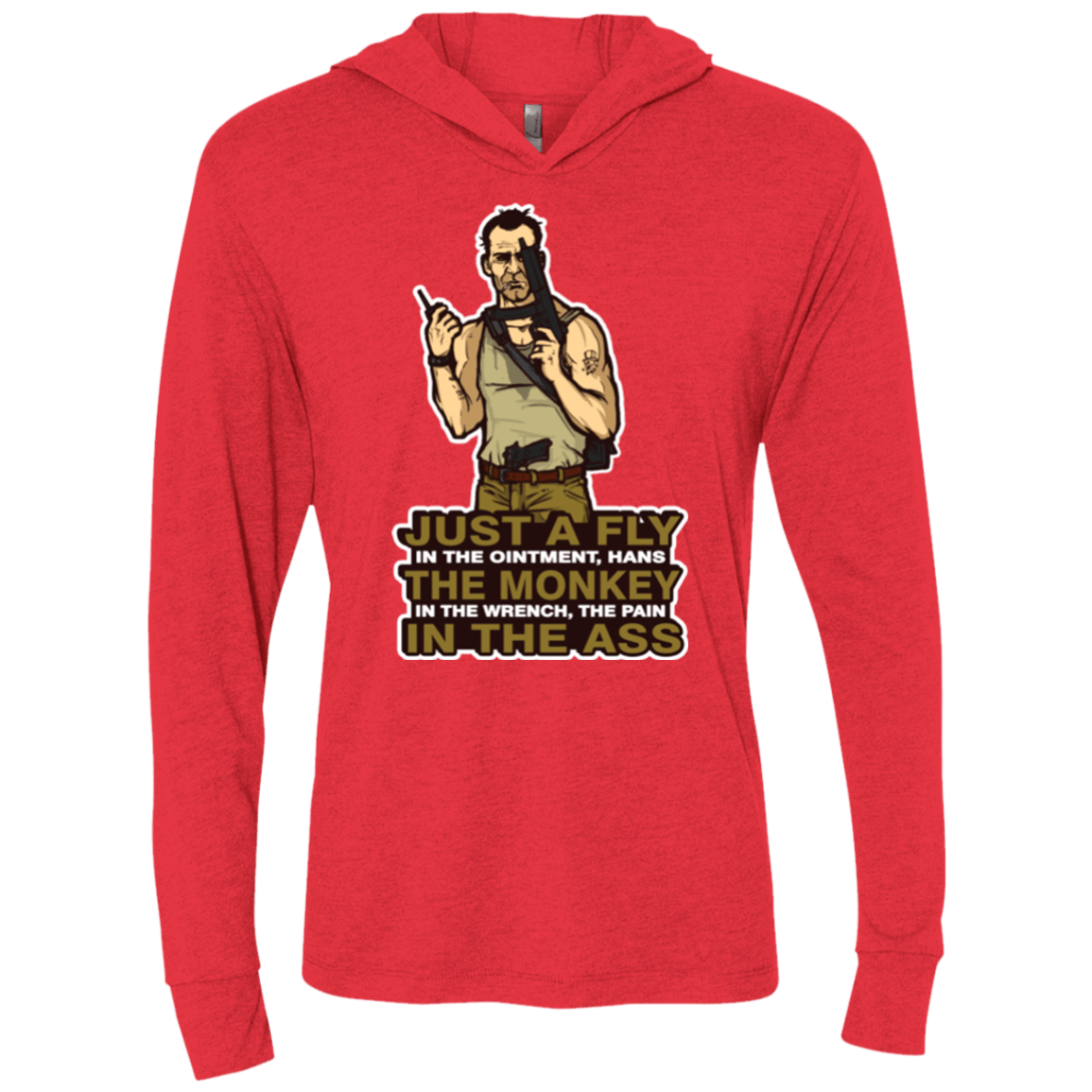 T-Shirts Vintage Red / X-Small Fly In The Ointment Triblend Long Sleeve Hoodie Tee