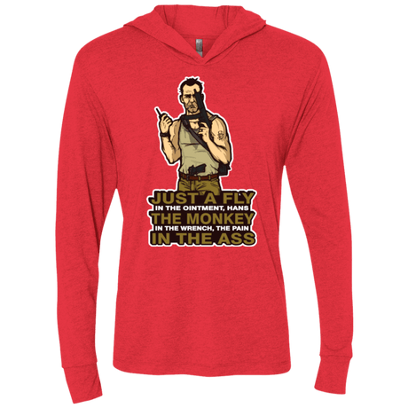 T-Shirts Vintage Red / X-Small Fly In The Ointment Triblend Long Sleeve Hoodie Tee