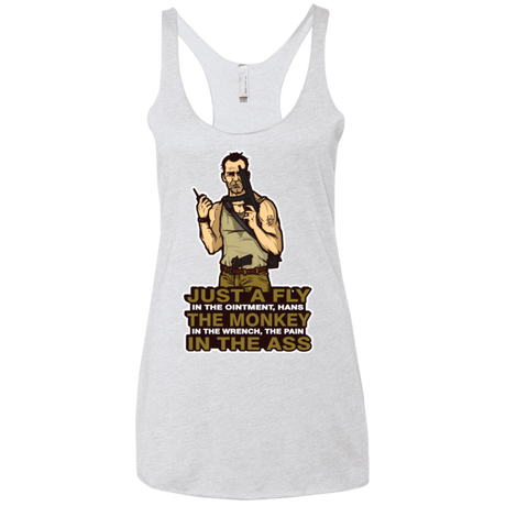 T-Shirts Heather White / X-Small Fly In The Ointment Women's Triblend Racerback Tank