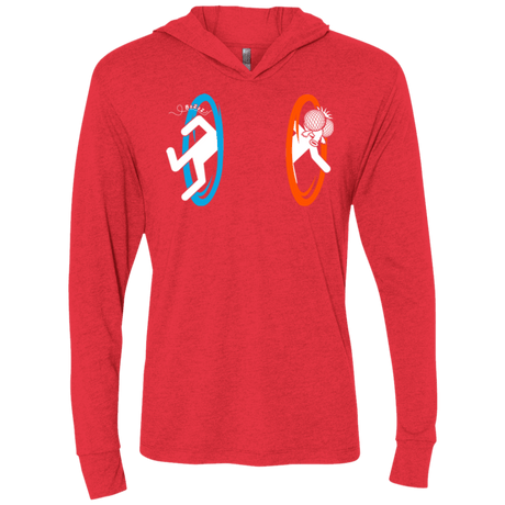 T-Shirts Vintage Red / X-Small Fly trouble Triblend Long Sleeve Hoodie Tee