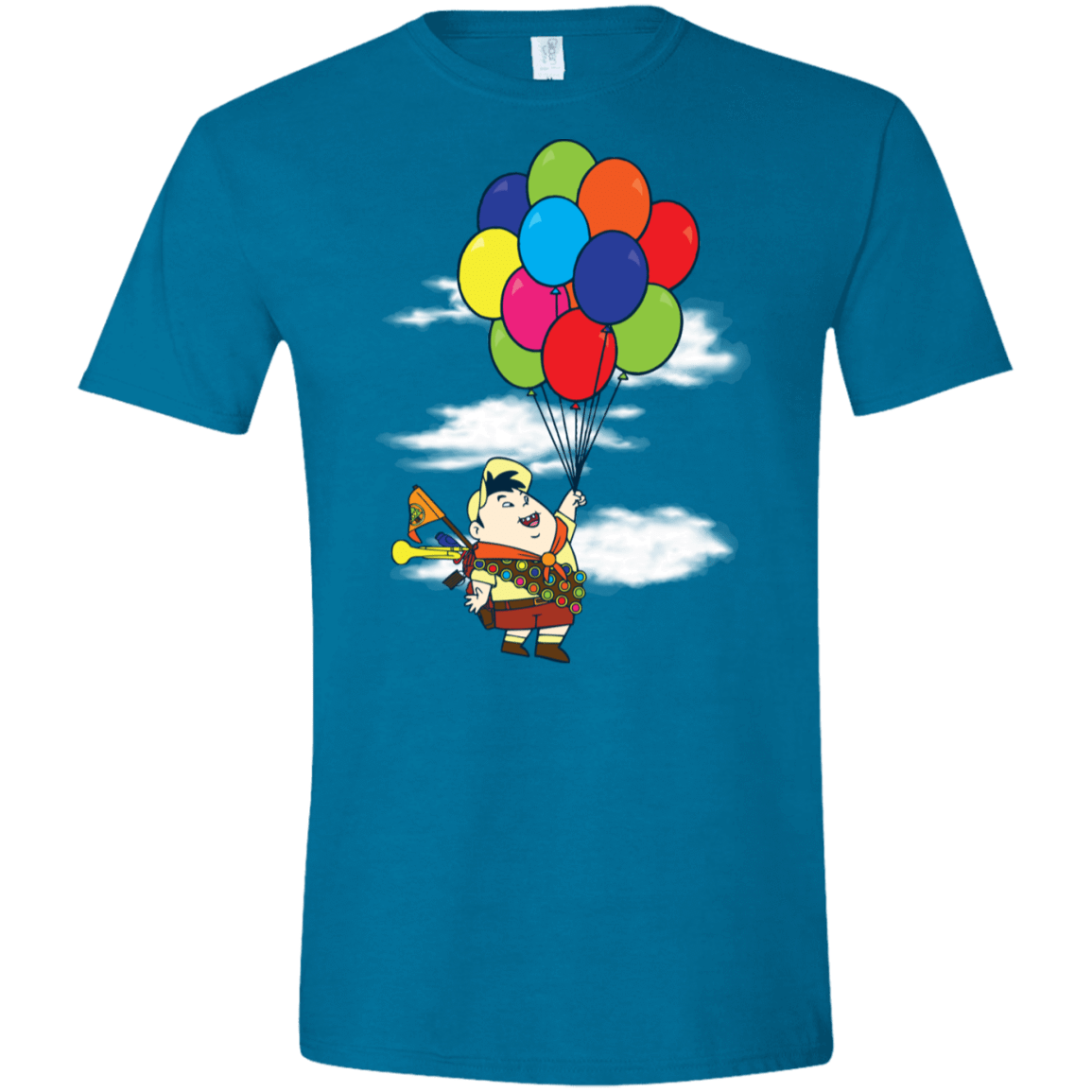T-Shirts Antique Sapphire / S Flying Balloon Boy Men's Semi-Fitted Softstyle