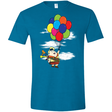 T-Shirts Antique Sapphire / S Flying Balloon Boy Men's Semi-Fitted Softstyle