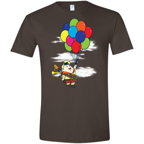 T-Shirts Dark Chocolate / S Flying Balloon Boy Men's Semi-Fitted Softstyle