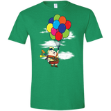 T-Shirts Heather Irish Green / S Flying Balloon Boy Men's Semi-Fitted Softstyle