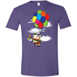 T-Shirts Heather Purple / S Flying Balloon Boy Men's Semi-Fitted Softstyle