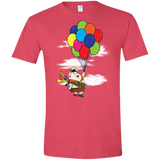 T-Shirts Heather Red / S Flying Balloon Boy Men's Semi-Fitted Softstyle