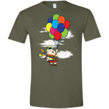T-Shirts Military Green / S Flying Balloon Boy Men's Semi-Fitted Softstyle