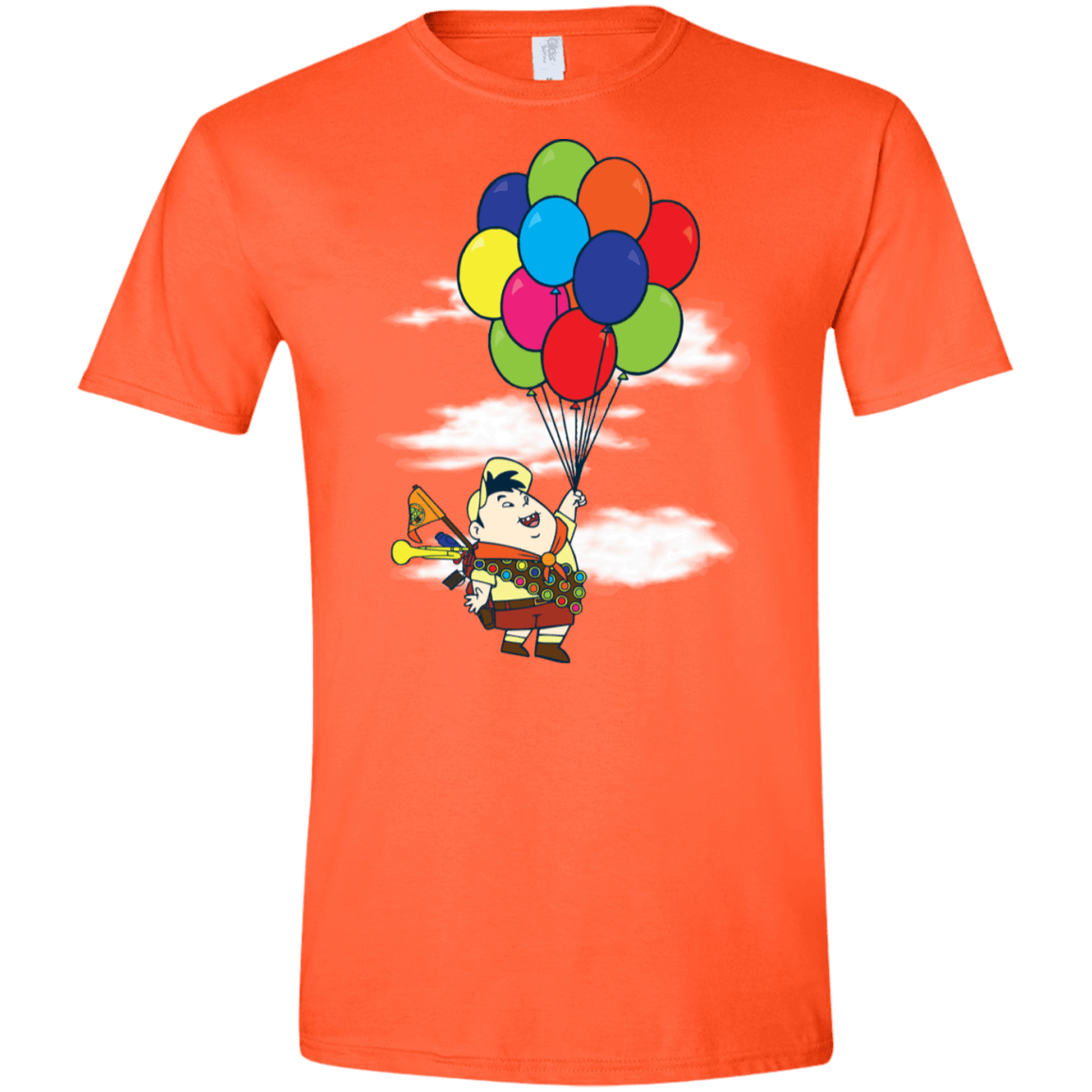 T-Shirts Orange / S Flying Balloon Boy Men's Semi-Fitted Softstyle