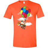 T-Shirts Orange / S Flying Balloon Boy Men's Semi-Fitted Softstyle