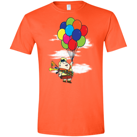 T-Shirts Orange / S Flying Balloon Boy Men's Semi-Fitted Softstyle