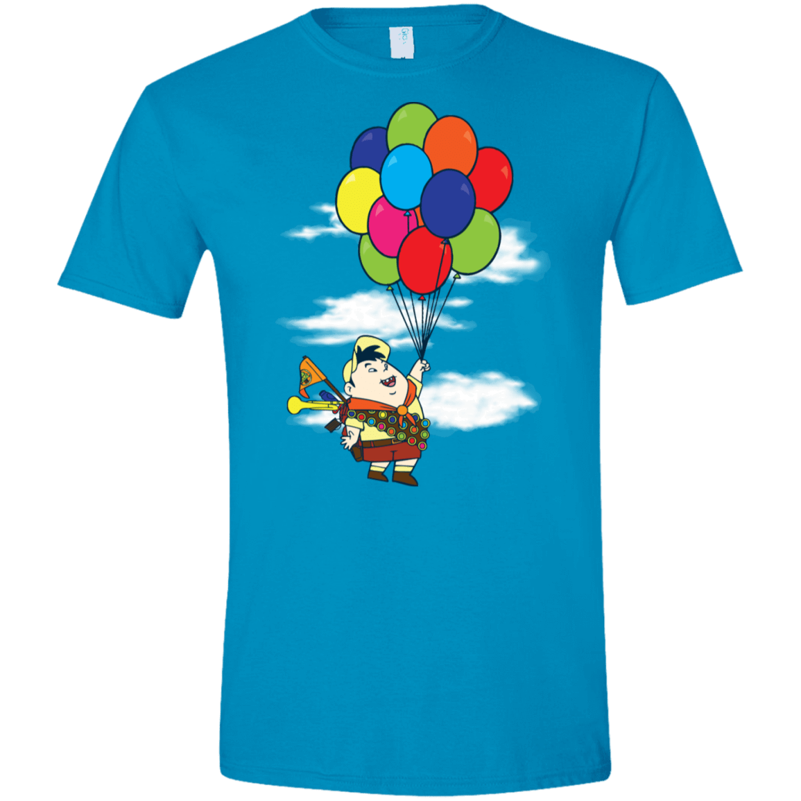 T-Shirts Sapphire / S Flying Balloon Boy Men's Semi-Fitted Softstyle