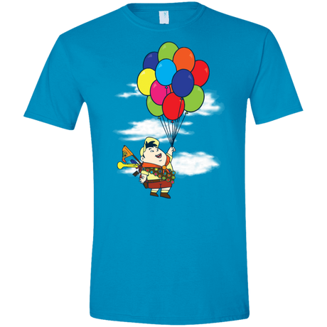 T-Shirts Sapphire / S Flying Balloon Boy Men's Semi-Fitted Softstyle