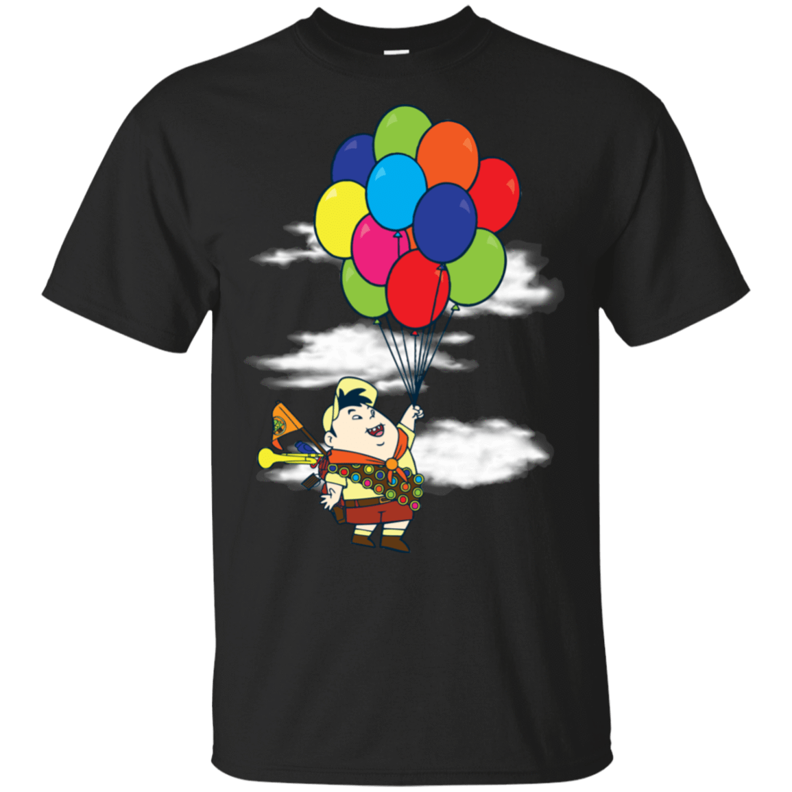 T-Shirts Black / S Flying Balloon Boy T-Shirt