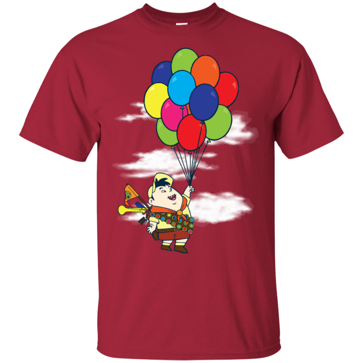 T-Shirts Cardinal / S Flying Balloon Boy T-Shirt