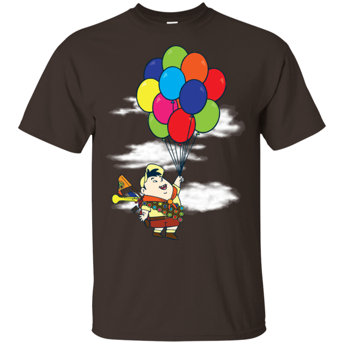 T-Shirts Dark Chocolate / S Flying Balloon Boy T-Shirt