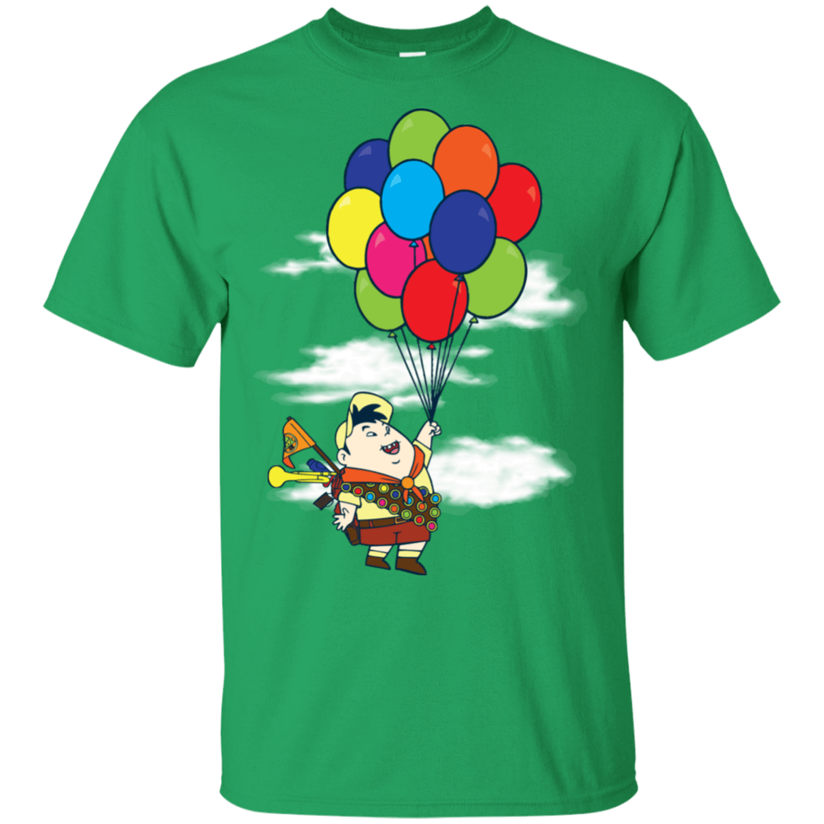 T-Shirts Irish Green / S Flying Balloon Boy T-Shirt