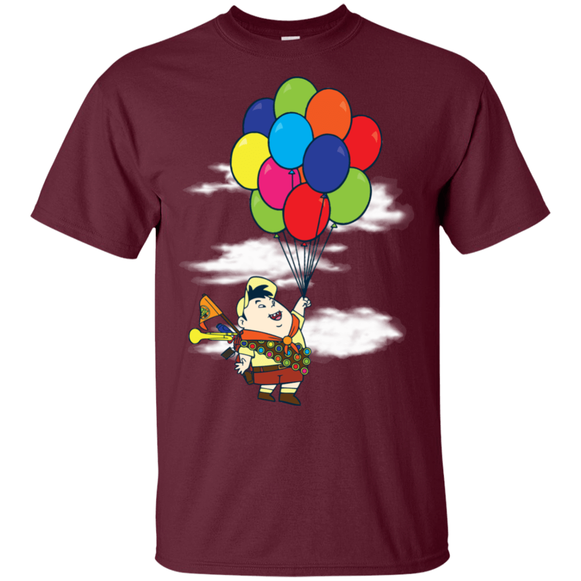 T-Shirts Maroon / S Flying Balloon Boy T-Shirt