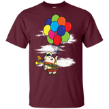 T-Shirts Maroon / S Flying Balloon Boy T-Shirt