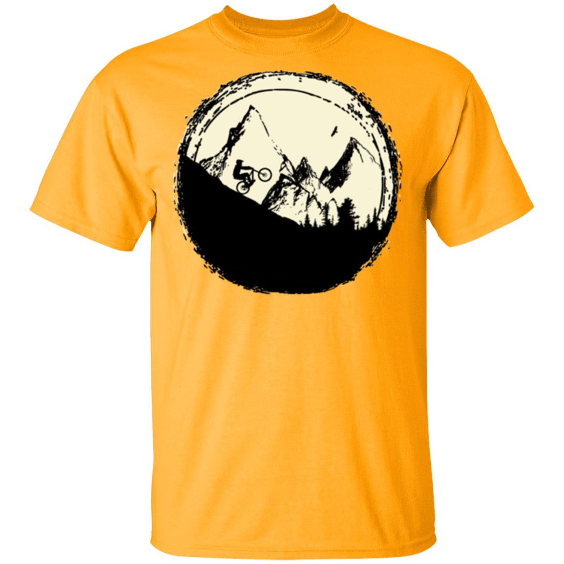 T-Shirts Gold / S Flying Eagle Mountain Bike T-Shirt