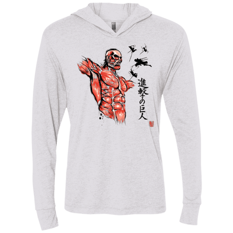 T-Shirts Heather White / X-Small Flying for Freedom Triblend Long Sleeve Hoodie Tee