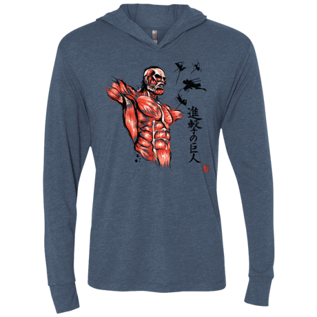 T-Shirts Indigo / X-Small Flying for Freedom Triblend Long Sleeve Hoodie Tee