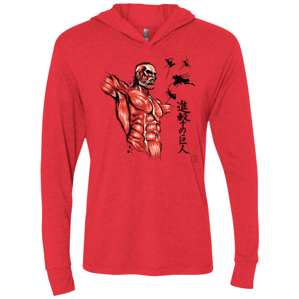 T-Shirts Vintage Red / X-Small Flying for Freedom Triblend Long Sleeve Hoodie Tee