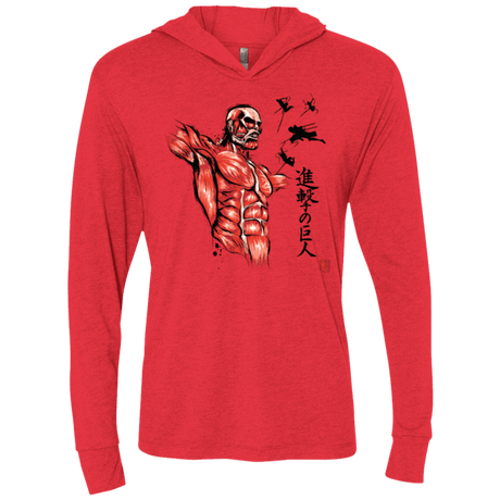 T-Shirts Vintage Red / X-Small Flying for Freedom Triblend Long Sleeve Hoodie Tee