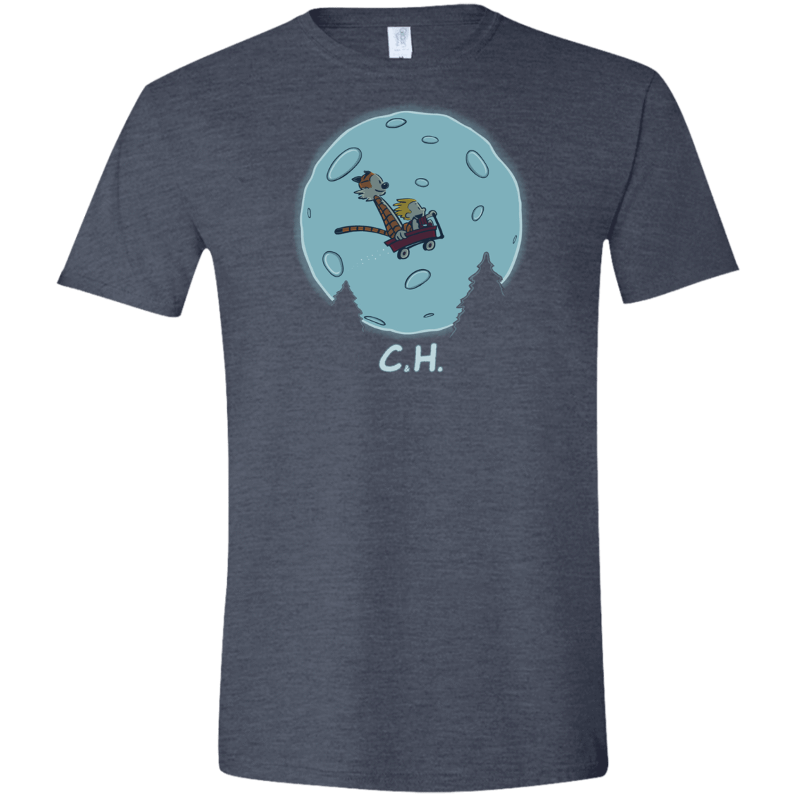 T-Shirts Heather Navy / S Flying Wagon Men's Semi-Fitted Softstyle