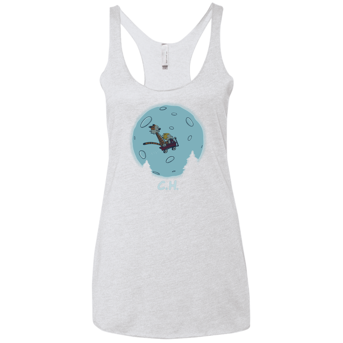 T-Shirts Heather White / X-Small Flying Wagon Women's Triblend Racerback Tank