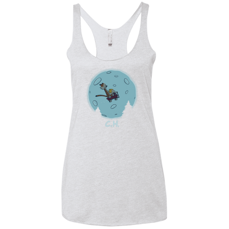 T-Shirts Heather White / X-Small Flying Wagon Women's Triblend Racerback Tank