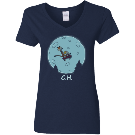 T-Shirts Navy / S Flying Wagon Women's V-Neck T-Shirt