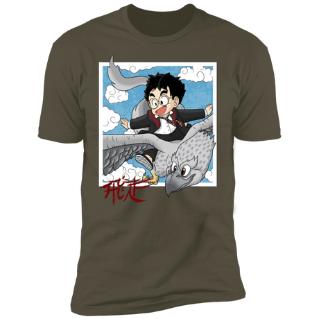 T-Shirts Military Green / S Flying with Buck Men's Premium T-Shirt