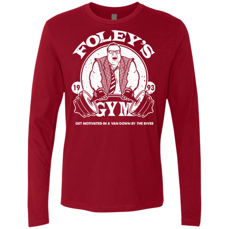 T-Shirts Cardinal / Small Foleys Gym Men's Premium Long Sleeve