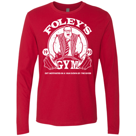 T-Shirts Red / Small Foleys Gym Men's Premium Long Sleeve