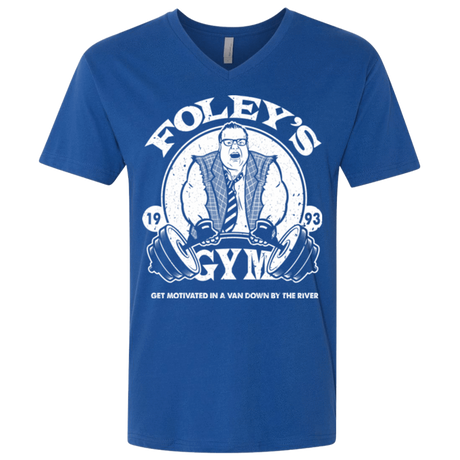 T-Shirts Royal / X-Small Foleys Gym Men's Premium V-Neck