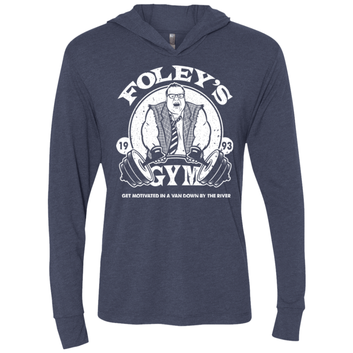 T-Shirts Vintage Navy / X-Small Foleys Gym Triblend Long Sleeve Hoodie Tee