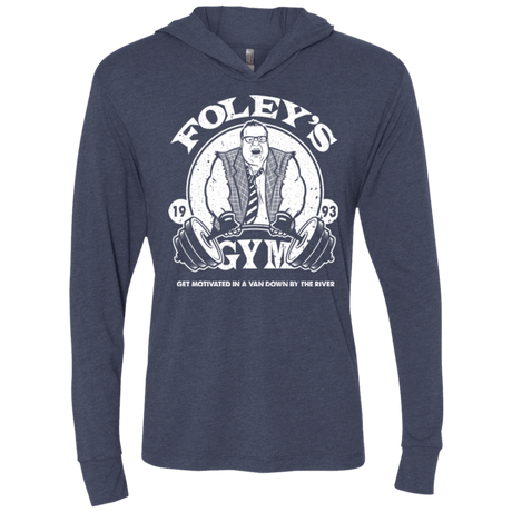 T-Shirts Vintage Navy / X-Small Foleys Gym Triblend Long Sleeve Hoodie Tee