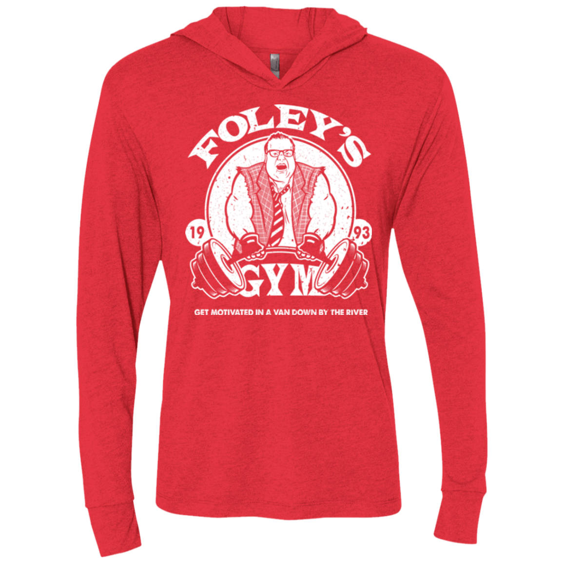 T-Shirts Vintage Red / X-Small Foleys Gym Triblend Long Sleeve Hoodie Tee