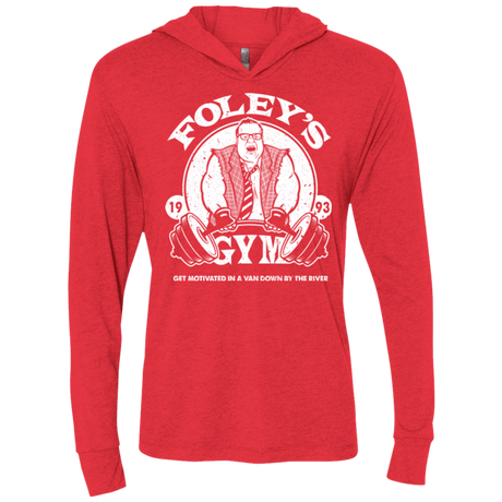 T-Shirts Vintage Red / X-Small Foleys Gym Triblend Long Sleeve Hoodie Tee