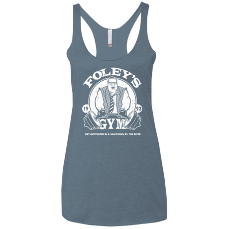 T-Shirts Indigo / X-Small Foleys Gym Women's Triblend Racerback Tank