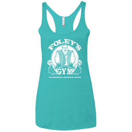 T-Shirts Tahiti Blue / X-Small Foleys Gym Women's Triblend Racerback Tank
