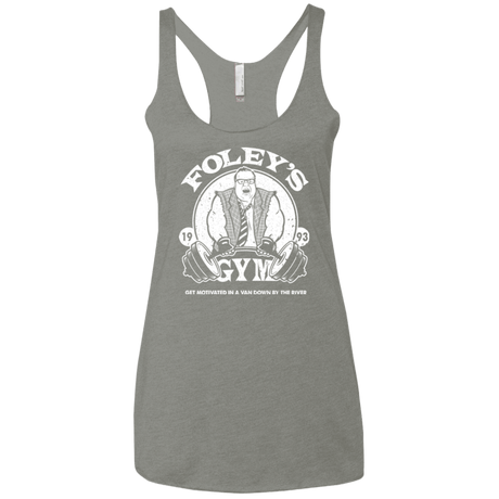 T-Shirts Venetian Grey / X-Small Foleys Gym Women's Triblend Racerback Tank