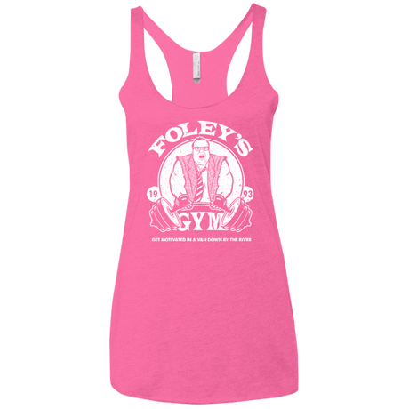 T-Shirts Vintage Pink / X-Small Foleys Gym Women's Triblend Racerback Tank