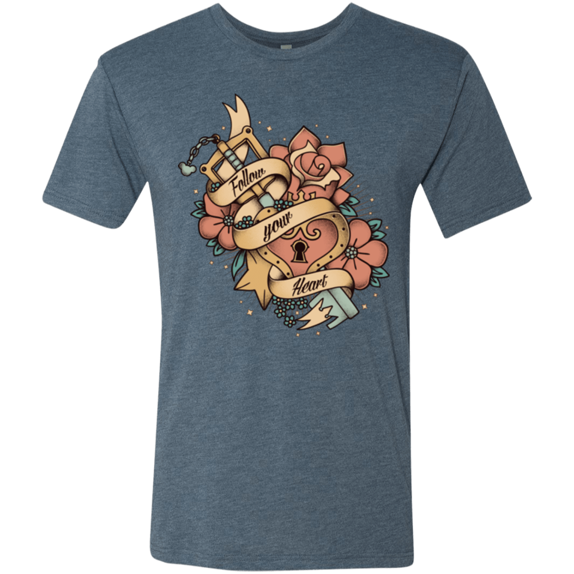 T-Shirts Indigo / Small Follow your heart Men's Triblend T-Shirt