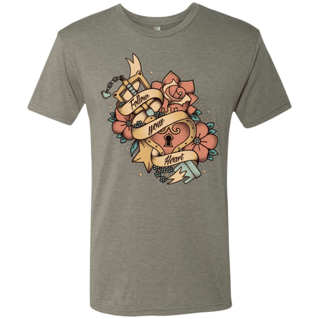 T-Shirts Venetian Grey / Small Follow your heart Men's Triblend T-Shirt